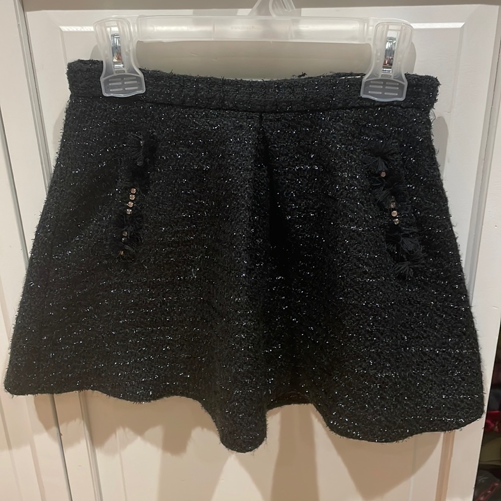 Girls Crewcuts black shimmer skirt, like new, size 8